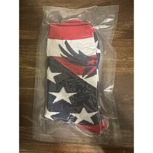 American Flag With Eagle Crew Socks - 4th Or July Socks Independence Day NEW